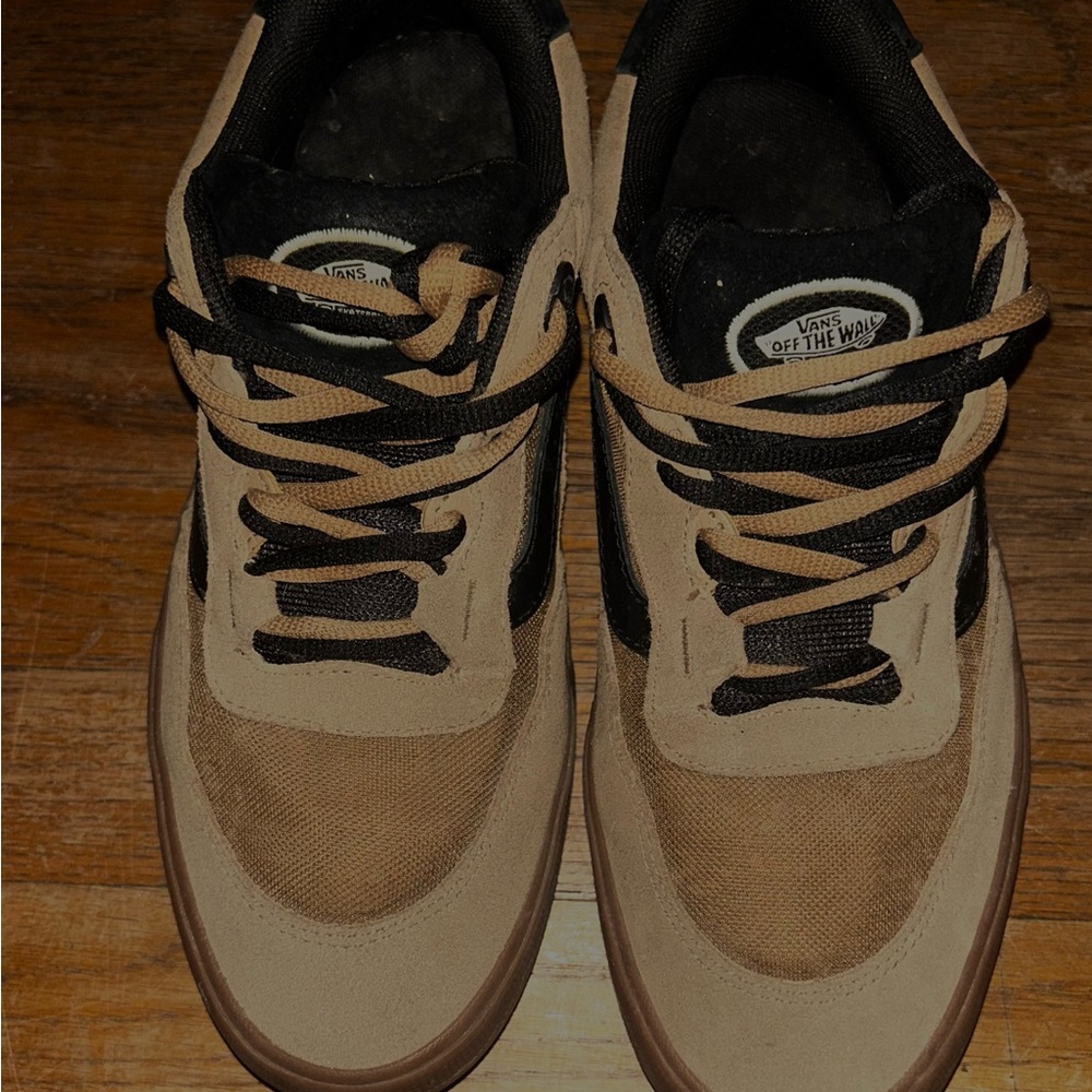 Vans Tan and Black Sneakers